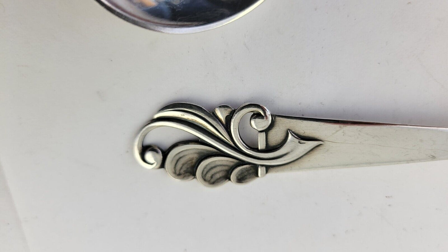 Vintage Copenhagen Sterling Silver Spoons 5 1/4" Denmark 1.3oz. Hand Wroght