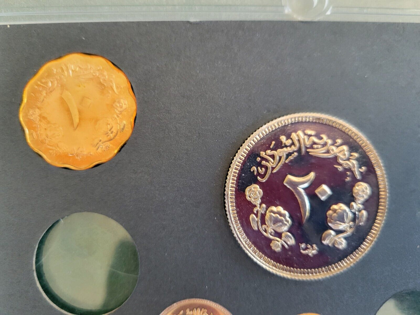 1968 Republic of Sudan 6 Coin Proof Set Khartoum Original Government Packaging