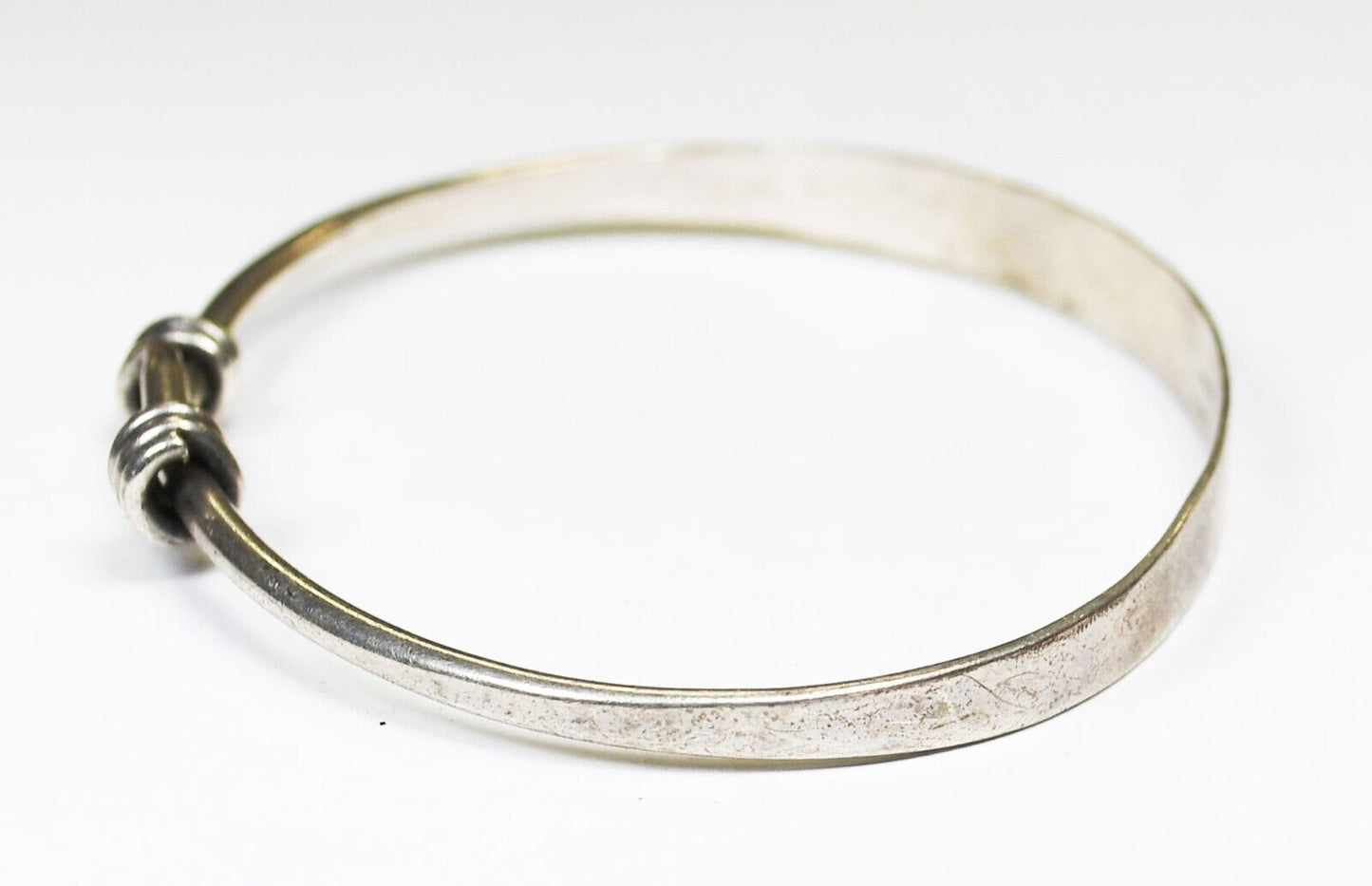 Sterling Silver Ed Levin Signature Adjustable Bangle Bracelet 7mm