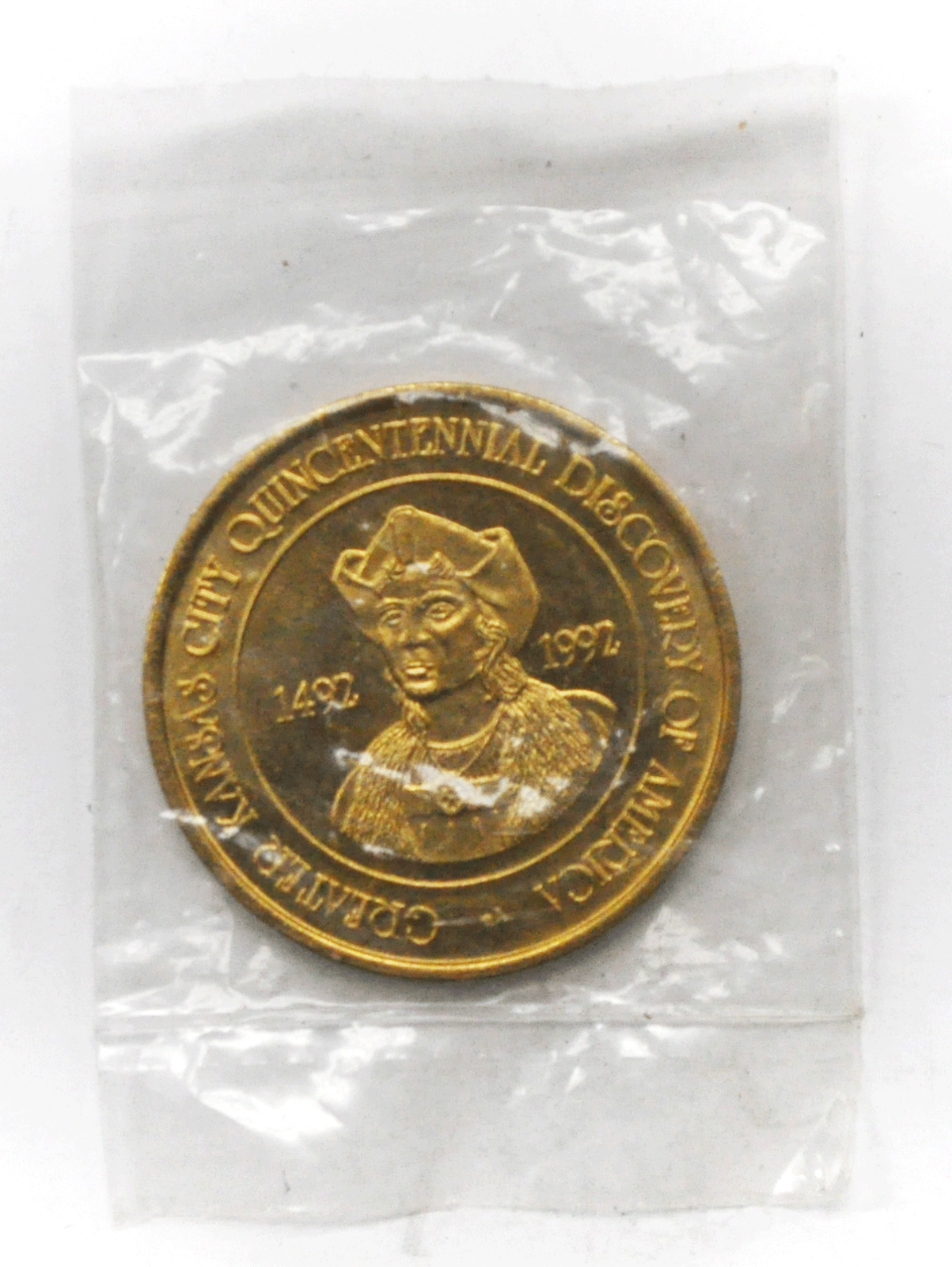 1992 Greater KC Columbus Discovery of America 500th Anniversary Medal 39mm
