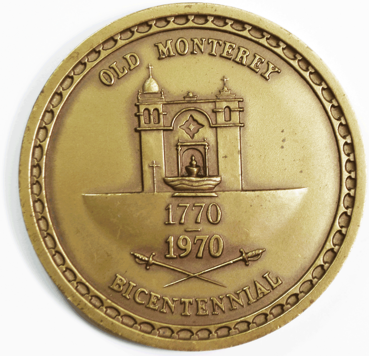 Old Monterey 200th Anniversary 1970 Bicentennial 63mm Brass