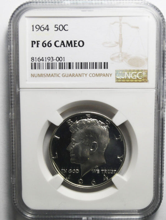 1964 50c Kennedy Silver Half Dollar Proof PF66 Cameo NGC