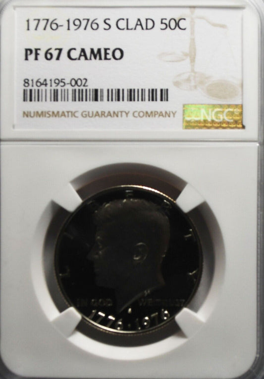 1976 S 50c Kennedy Half Dollar NGC PF67 Cameo Proof Bicentennial 1776