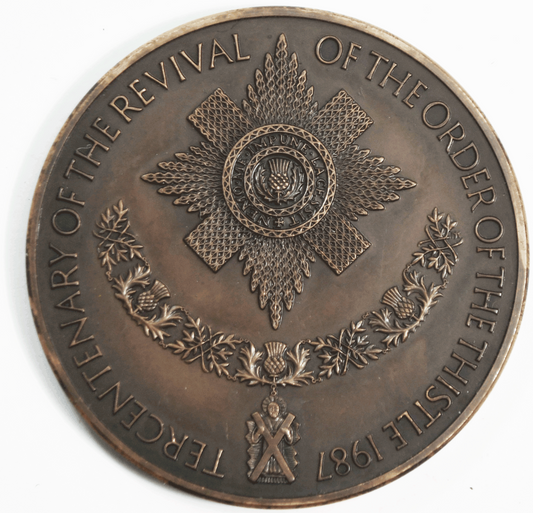 1987 Royal Mint Tercentenary of the Revival Order of the Thistle 63mm Royal Mint
