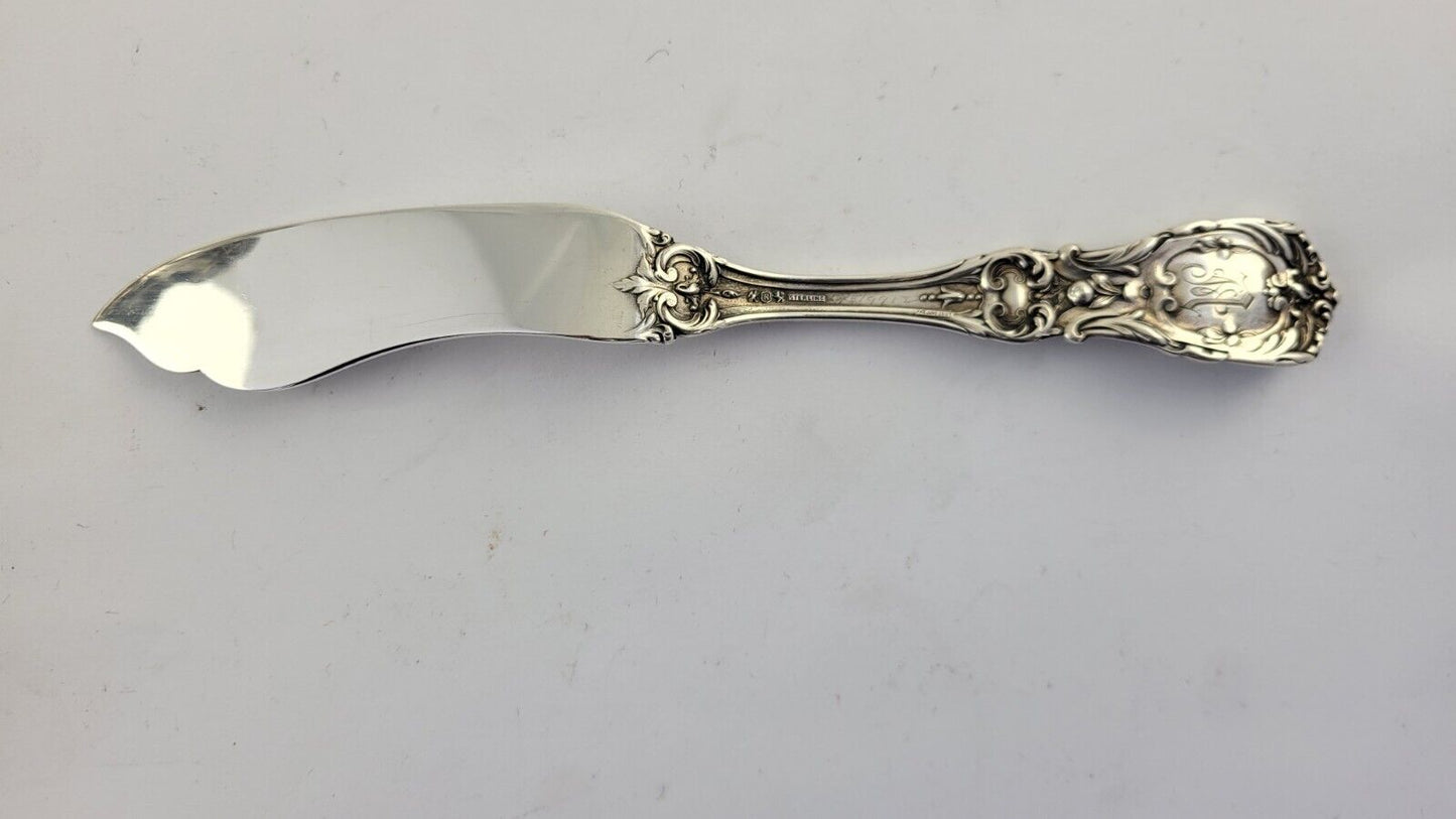 Reed & Barton Francis I  Sterling 7 1/8" Flat Handle Master Butter Knife 1.7oz.