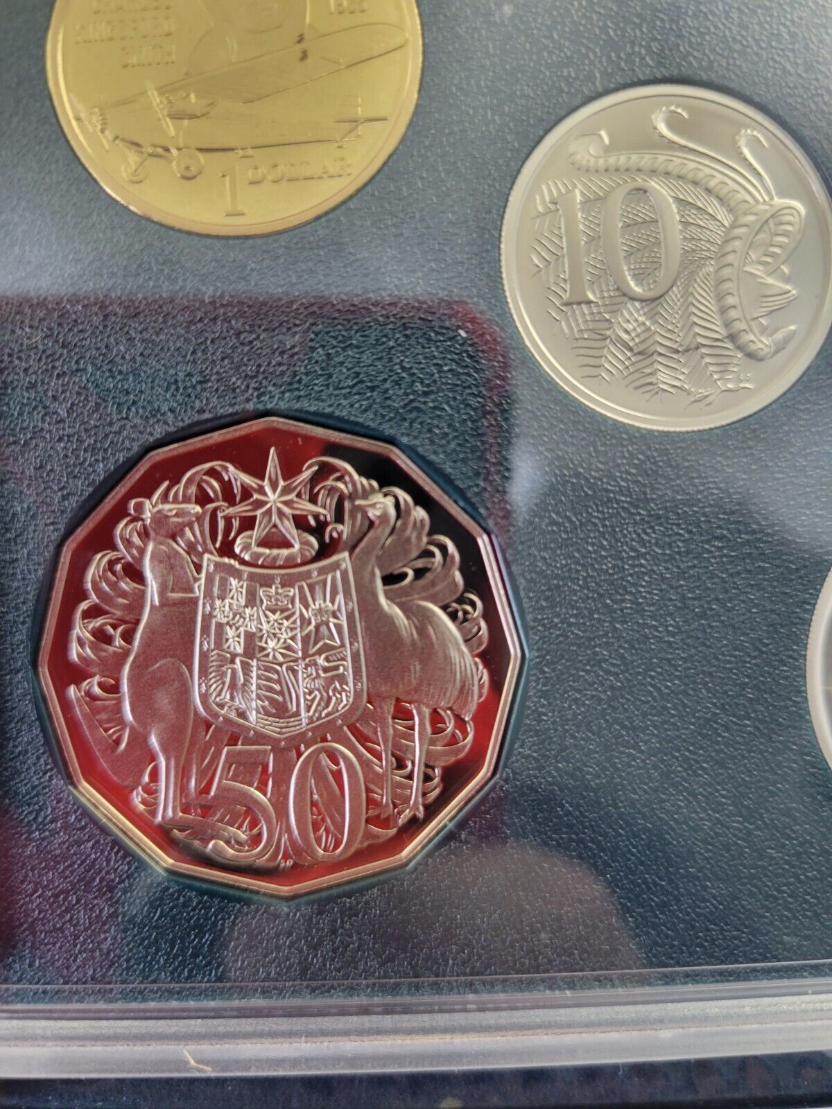 1997 Australian 6 coin Proof Set, $2, Sir Charles Kingsford Smith, Aviator