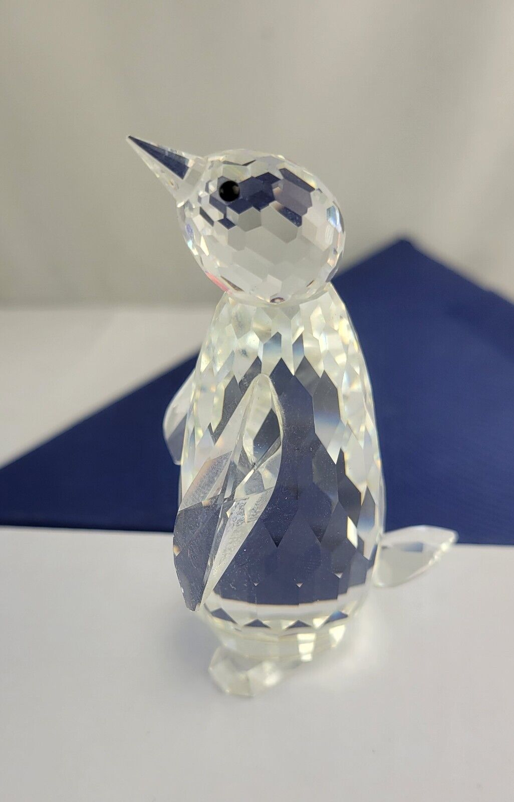 Swarovski Crystal Large Penguin Figurine 7643 NR 85 Austria No Box 3  1/4"