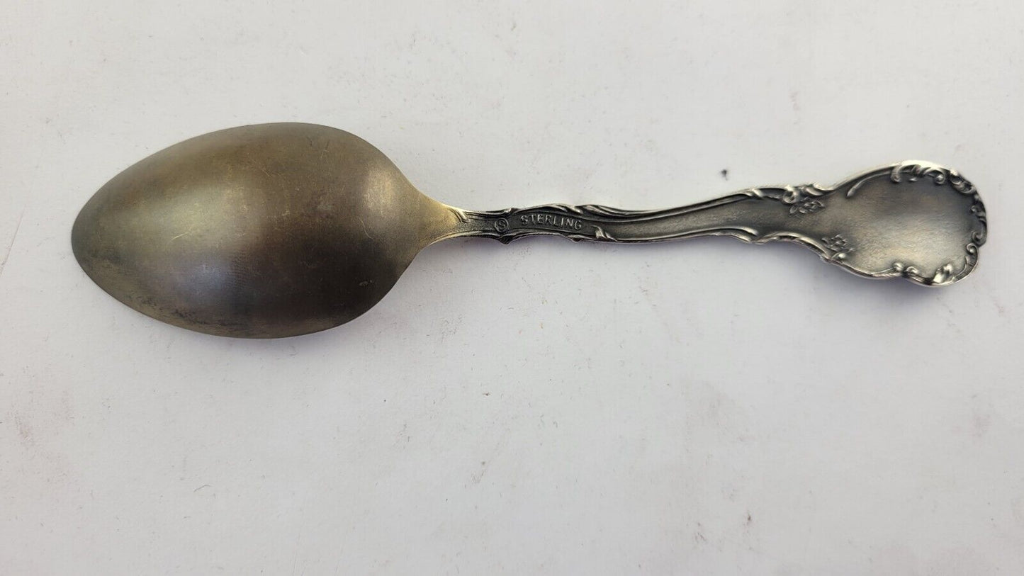 Cathedral de Chihuahua Mexico 5 5/8" Sterlling Enameled Souvenir Spoon .96oz.