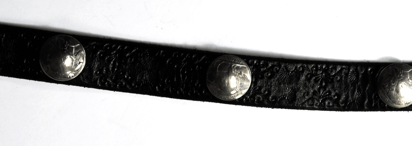 Sterling Rosco Scott Turquoise 76mm x 57mm Buckle 23mm 40" Buffalo 5c Belt