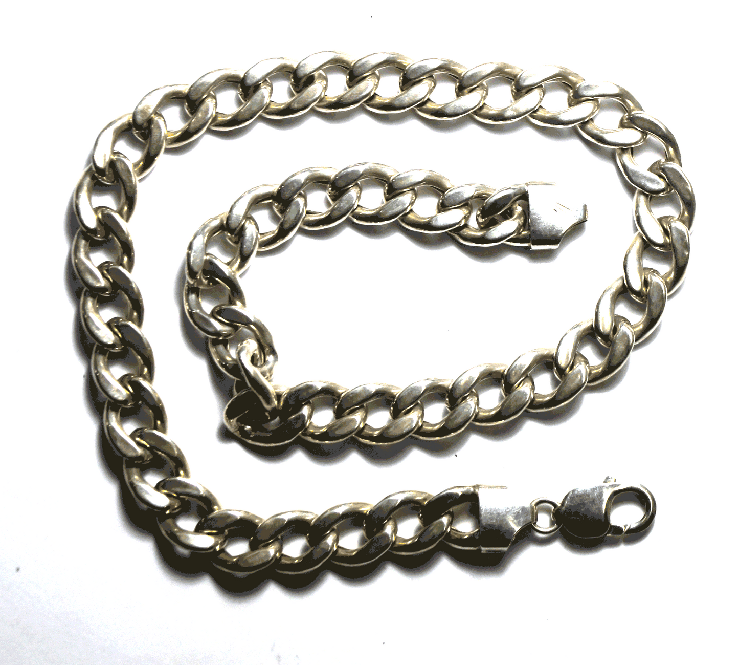 Sterling Silpada Curb Chain 11mm Hollow Necklace 18"