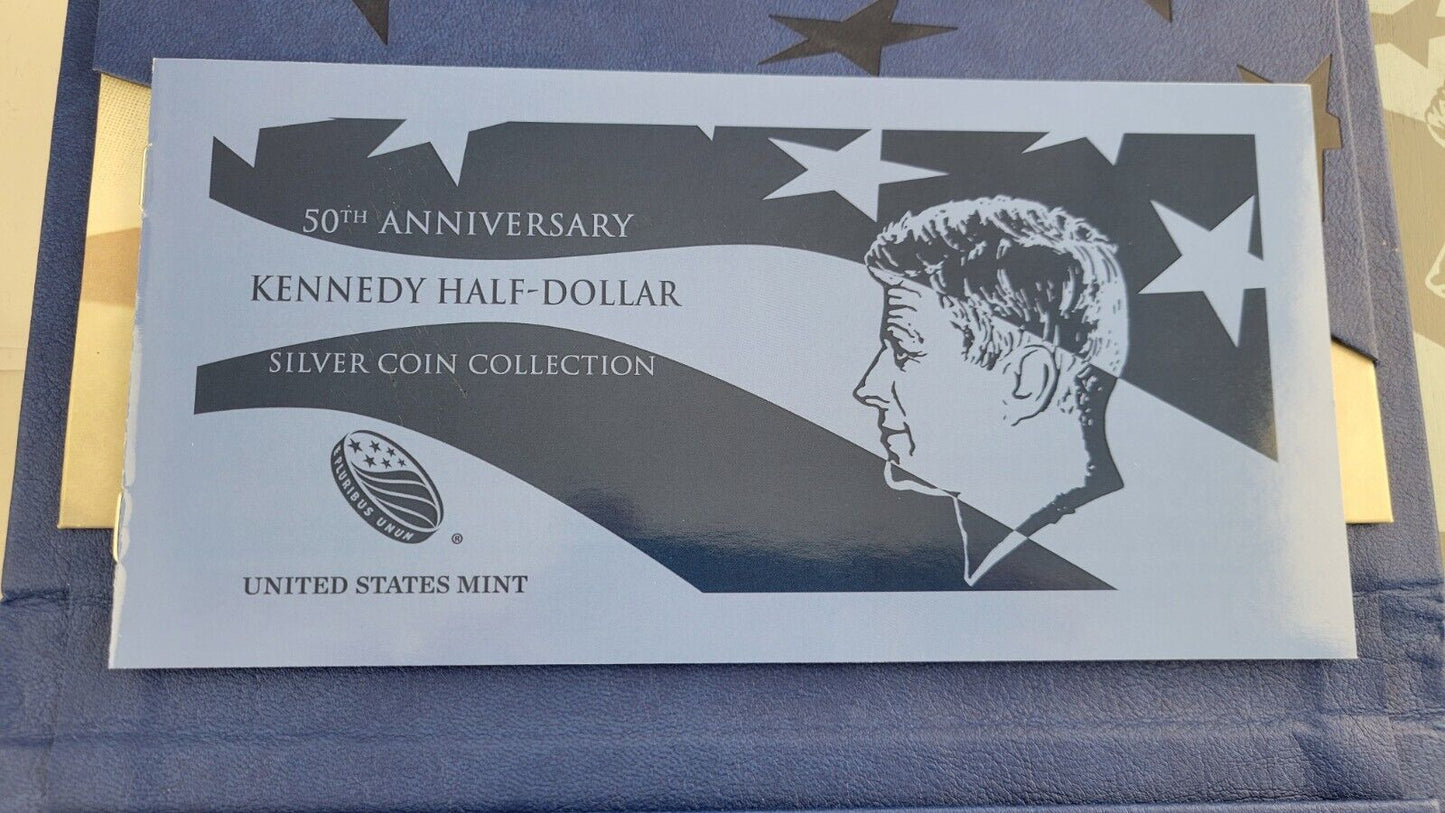 2014 Kennedy 50th Anniversary Silver Half Dollar 4 Coin Set Boxed w/COA
