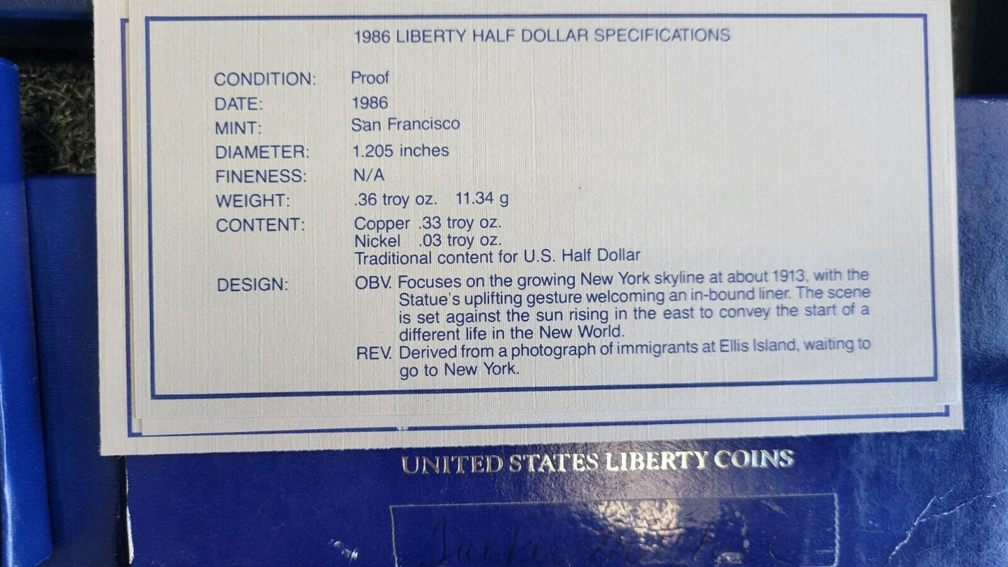 6 Commemorative US MINT Boxed Leif, Ellis, Capitol, Olympic, WWII 50TH, Rushmore