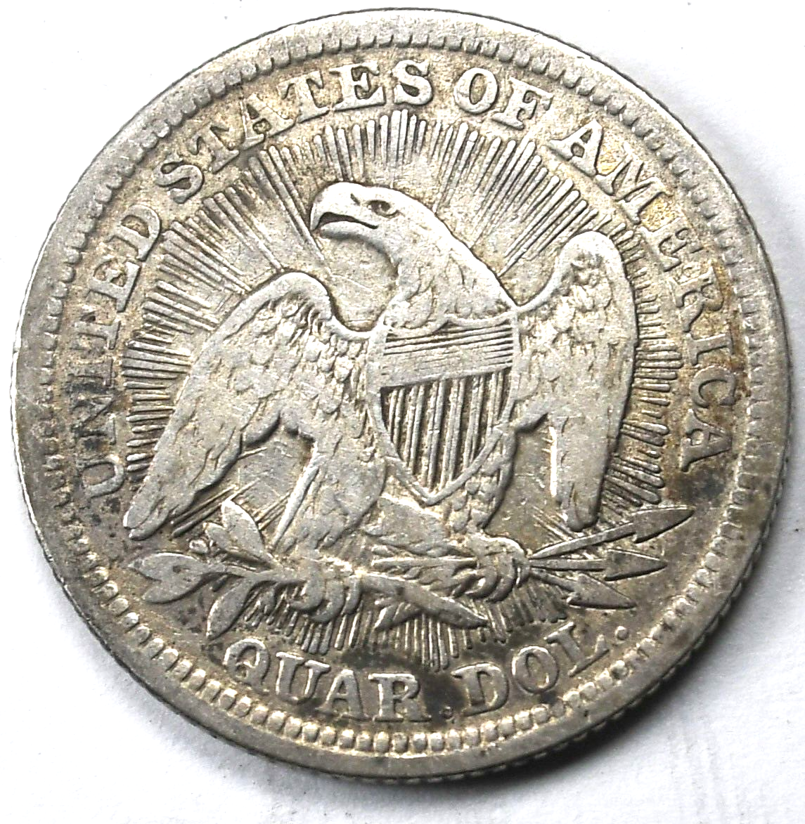 1853 25c Seated Liberty Silver Quarter Dollar Twenty Five Cents Philadelphia