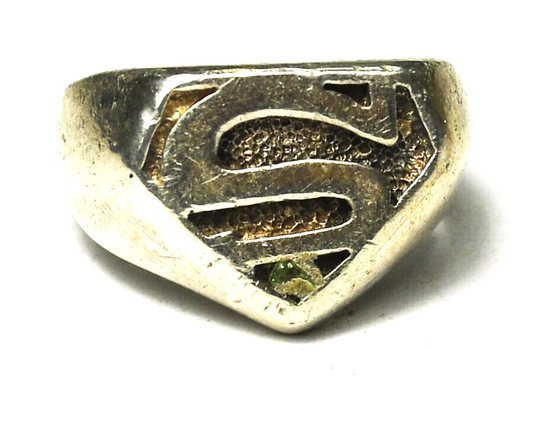 Sterling Silver Uni Silv S Superman Ring 13mm Size 7