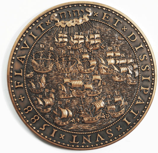 400th Anniversary Spanish Armada 63mm Medal 1588 - 1988 Royal Mint Centenary
