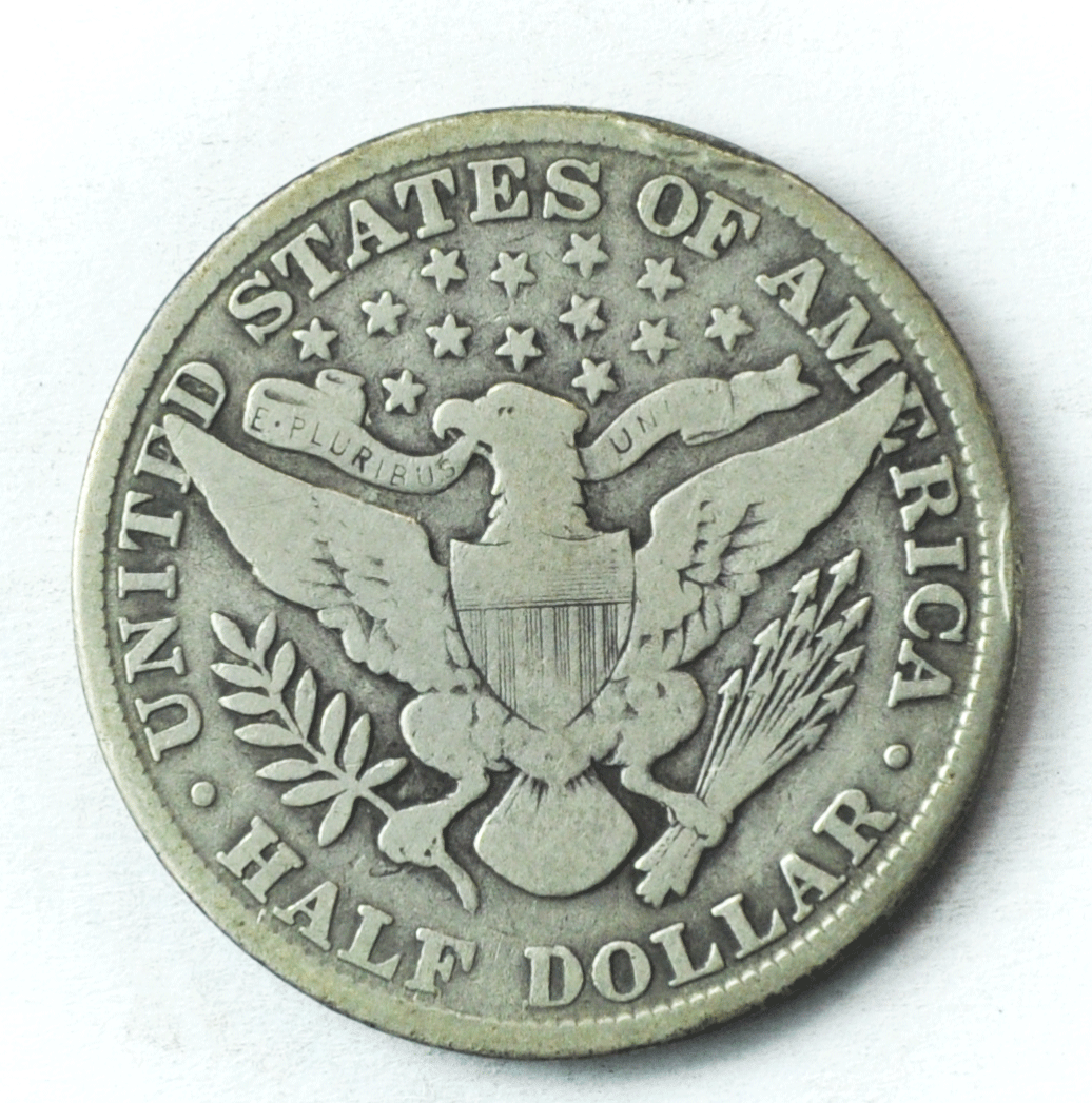 1912 50c Barber Silver Half Dollar Fifty Cents US Philadelphia