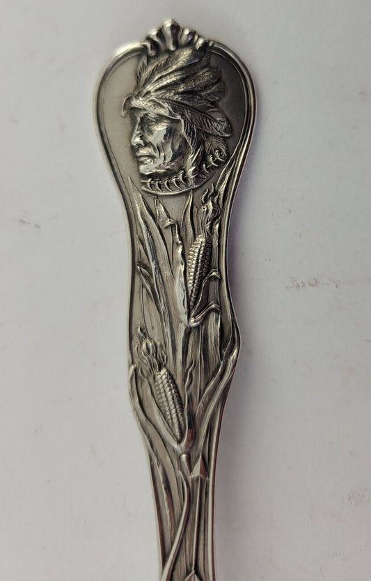 Spokane Falls Washington Silver 5 1/2" Souvenir Spoon .64oz. w/Goldwash Bowl