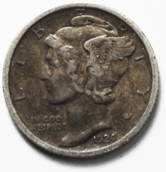 1924 Mercury Silver Dime Rare Ten Cents Philadelphia