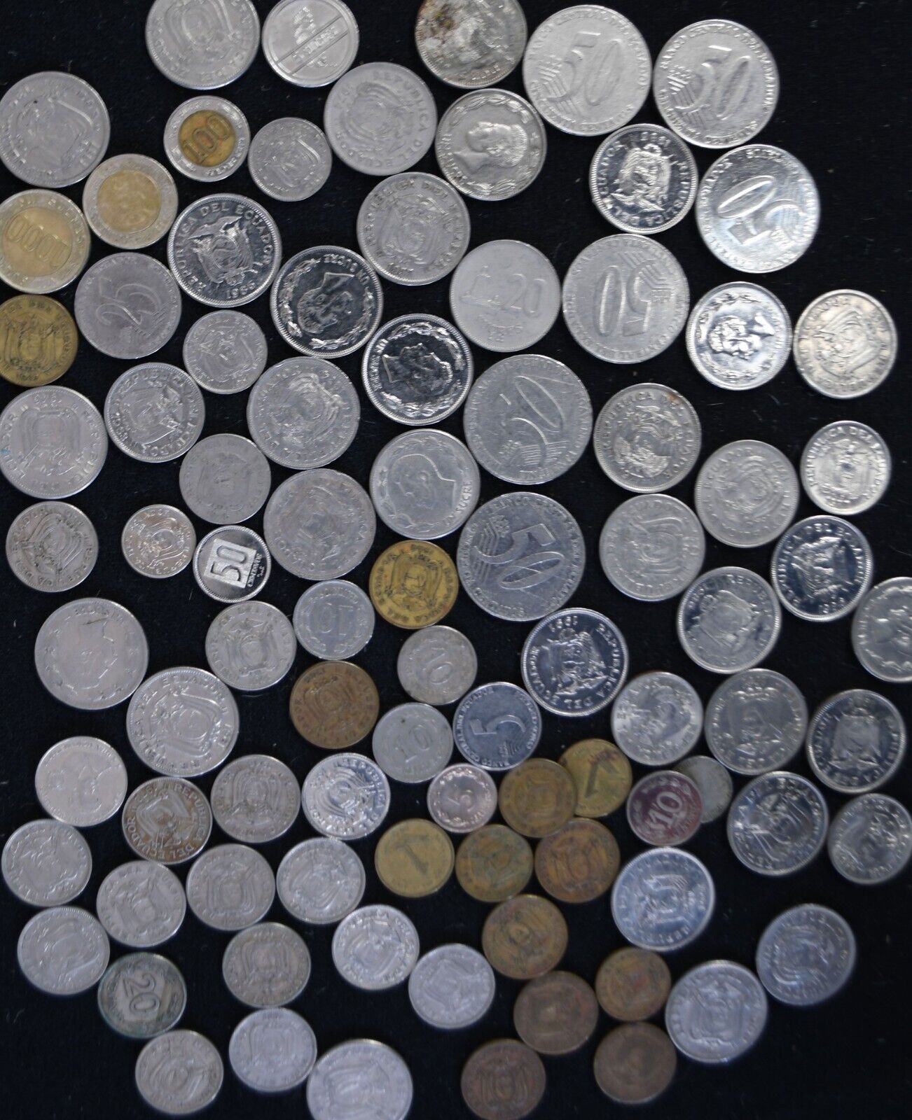 90pc Ecuador 100 500 1000 Sucres 1 5 10 20 50 Centavos 1924-2000