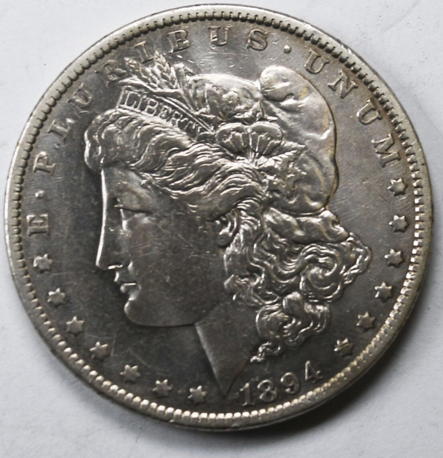 1894 $1 Morgan Silver One Dollar Rare Philadelphia AU Cleaned