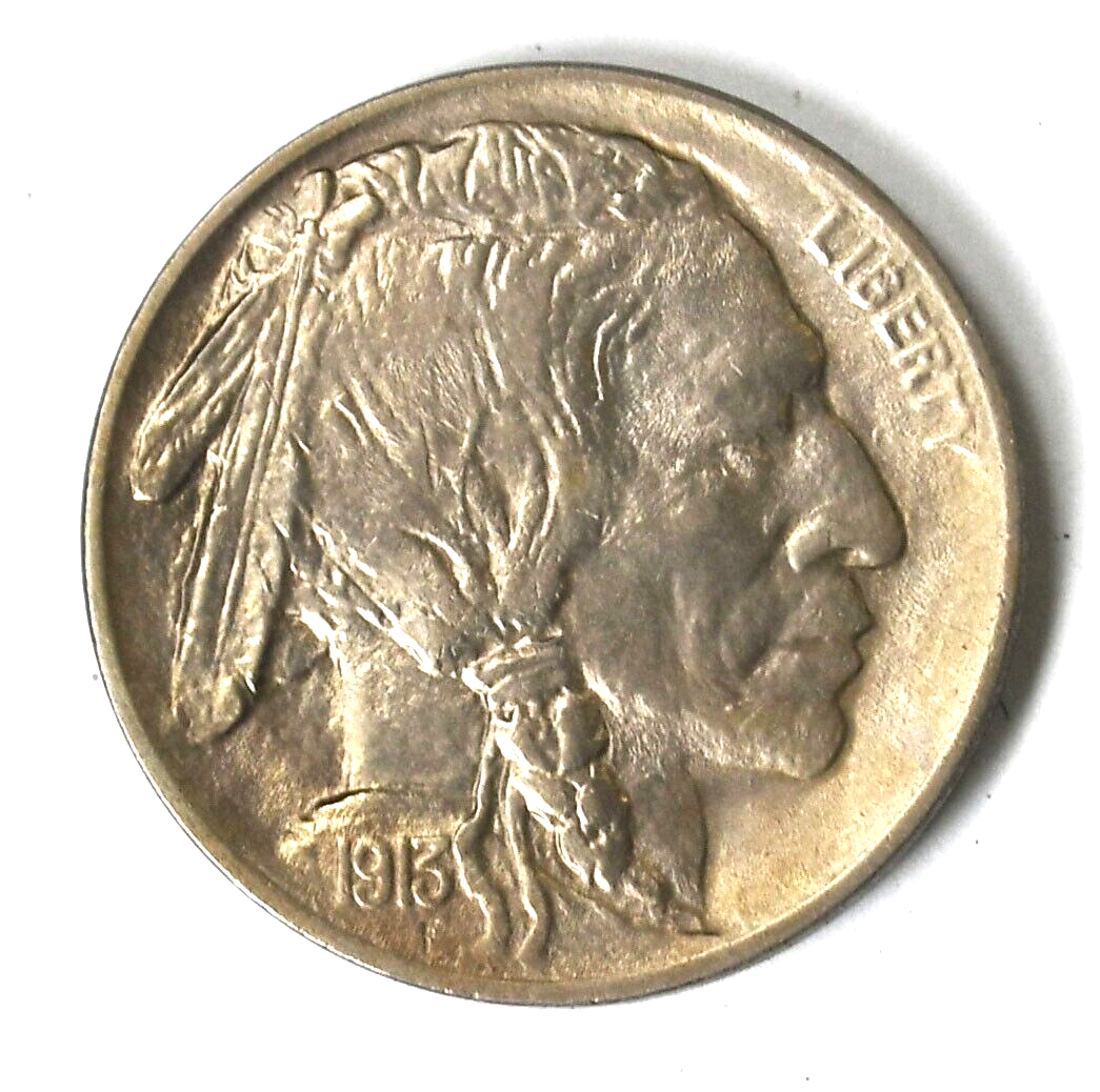 1913 Type 1 5c Buffalo Nickel Rare Five Cents US Coin Philadelphia Uncirculated