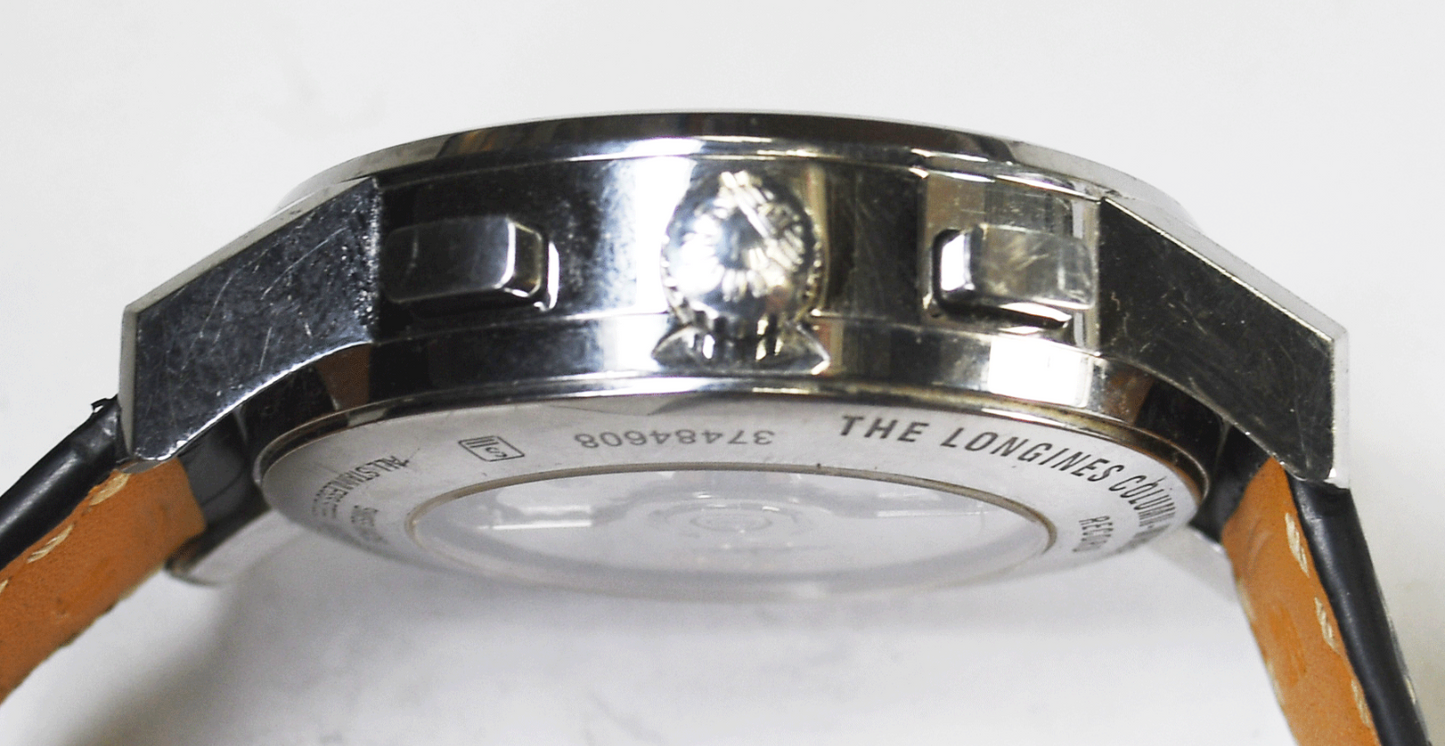 Longines Column Wheel Black Dial Chronograph Record 41mm Automatic L4.754.4
