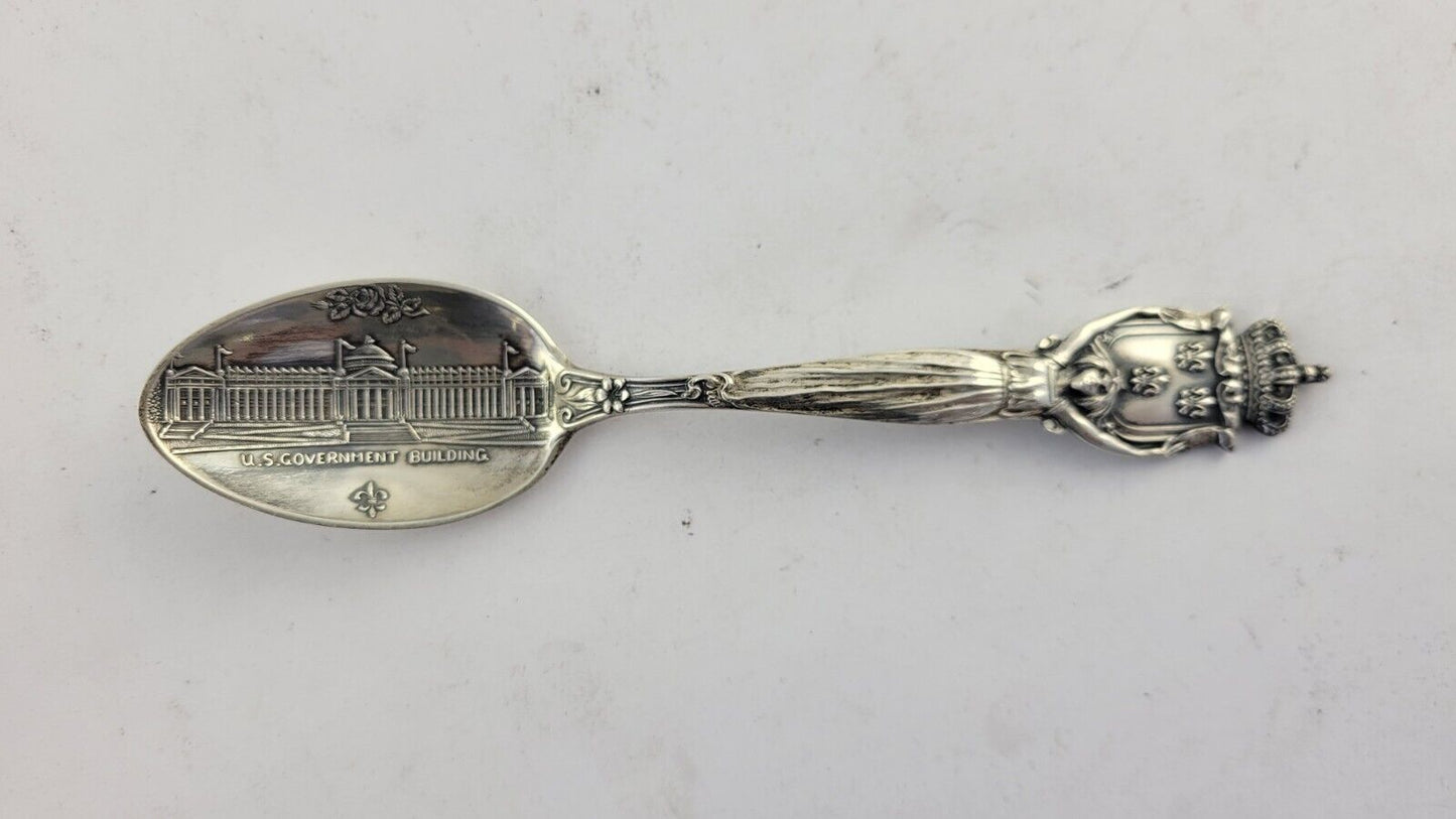 Sterling Souvenir Spoon 6 1/2" St. Louis MO U.S. Government Building .84oz.