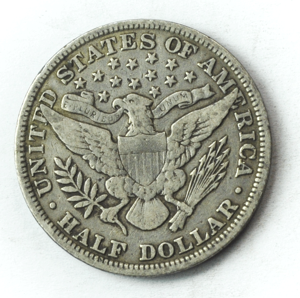 1898 50c Barber Silver Half Dollar Fifty Cents US Philadelphia