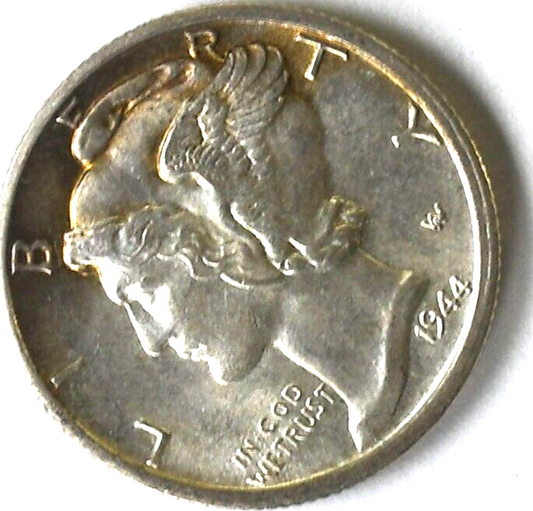1944 D 10c Mercury Silver Dime Rare Ten Cents Denver Uncirculated