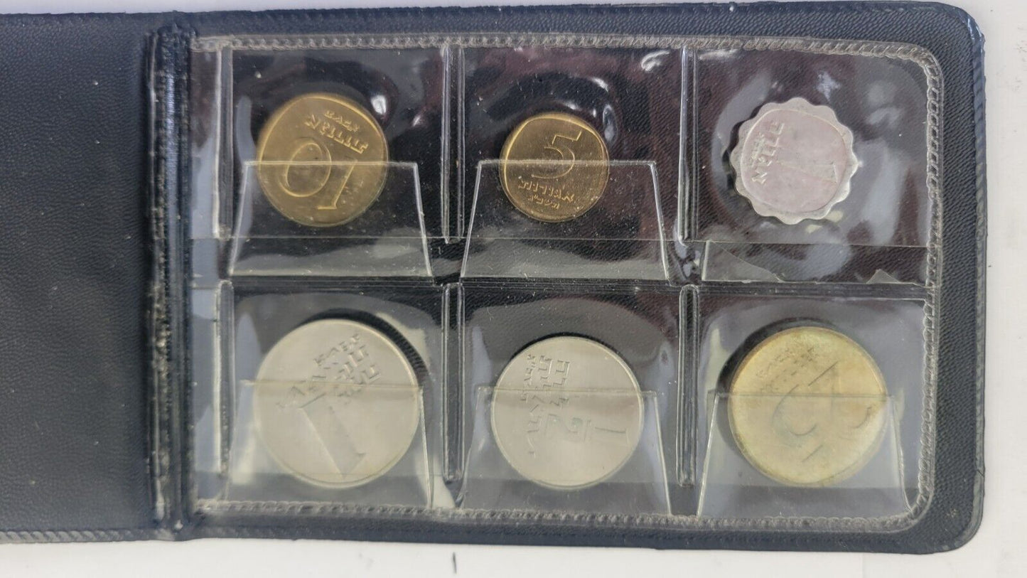 1963 Uncirculated Coins of Israel Six Coin Set w/inverted Agurah Coin