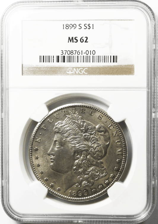 1899 S $1 Morgan Silver Dollar MS62 NGC Uncirculated San Francisco