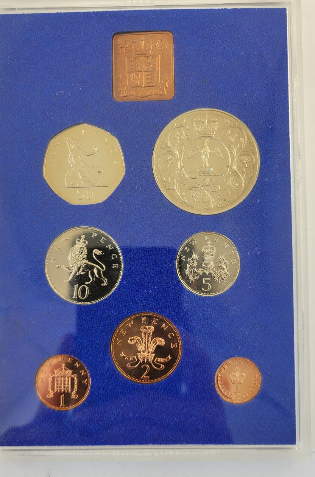 1977 Coinage Of Great Britain And Northern Ireland Set 7pc. Royal Mint