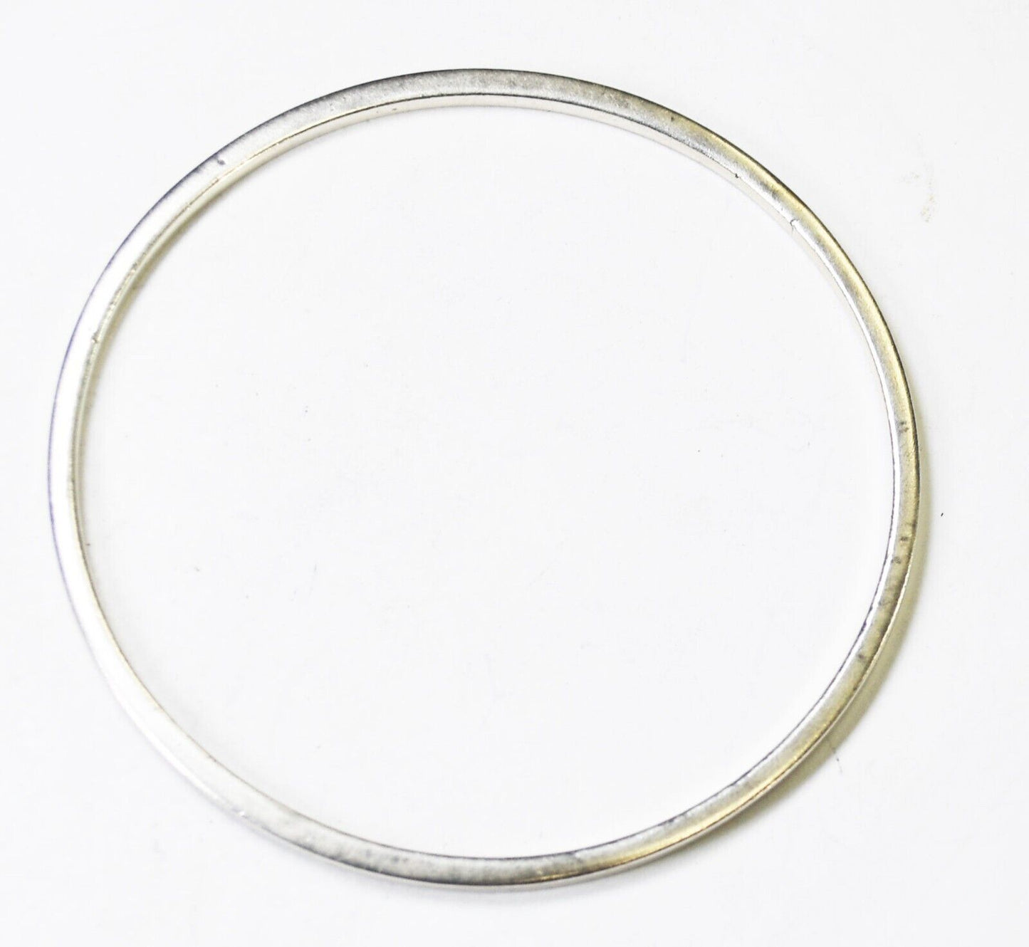 Sterling Silver Square Medium Round Bangle 2.5mm Bracelet