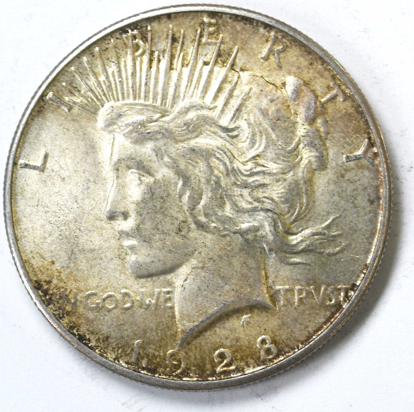 1928 S $1 Peace Silver One Dollar US San Francisco AU