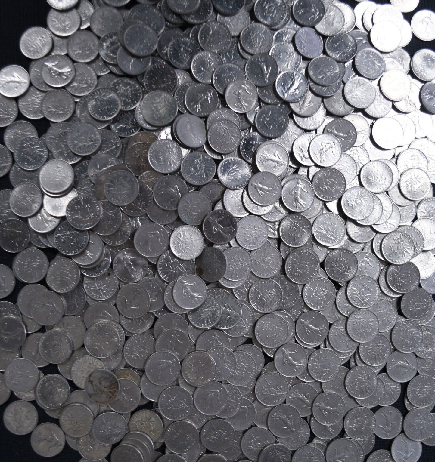 672pc France One Franc Coins Lot 1960-1992