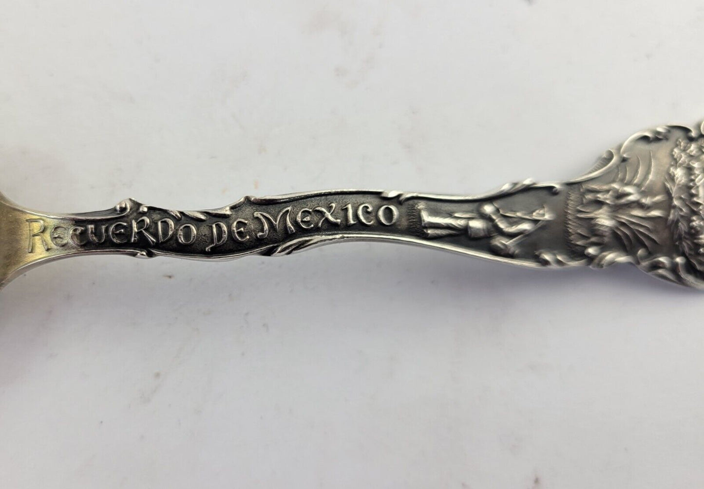 Cathedral de Chihuahua Mexico 5 5/8" Sterlling Enameled Souvenir Spoon .96oz.