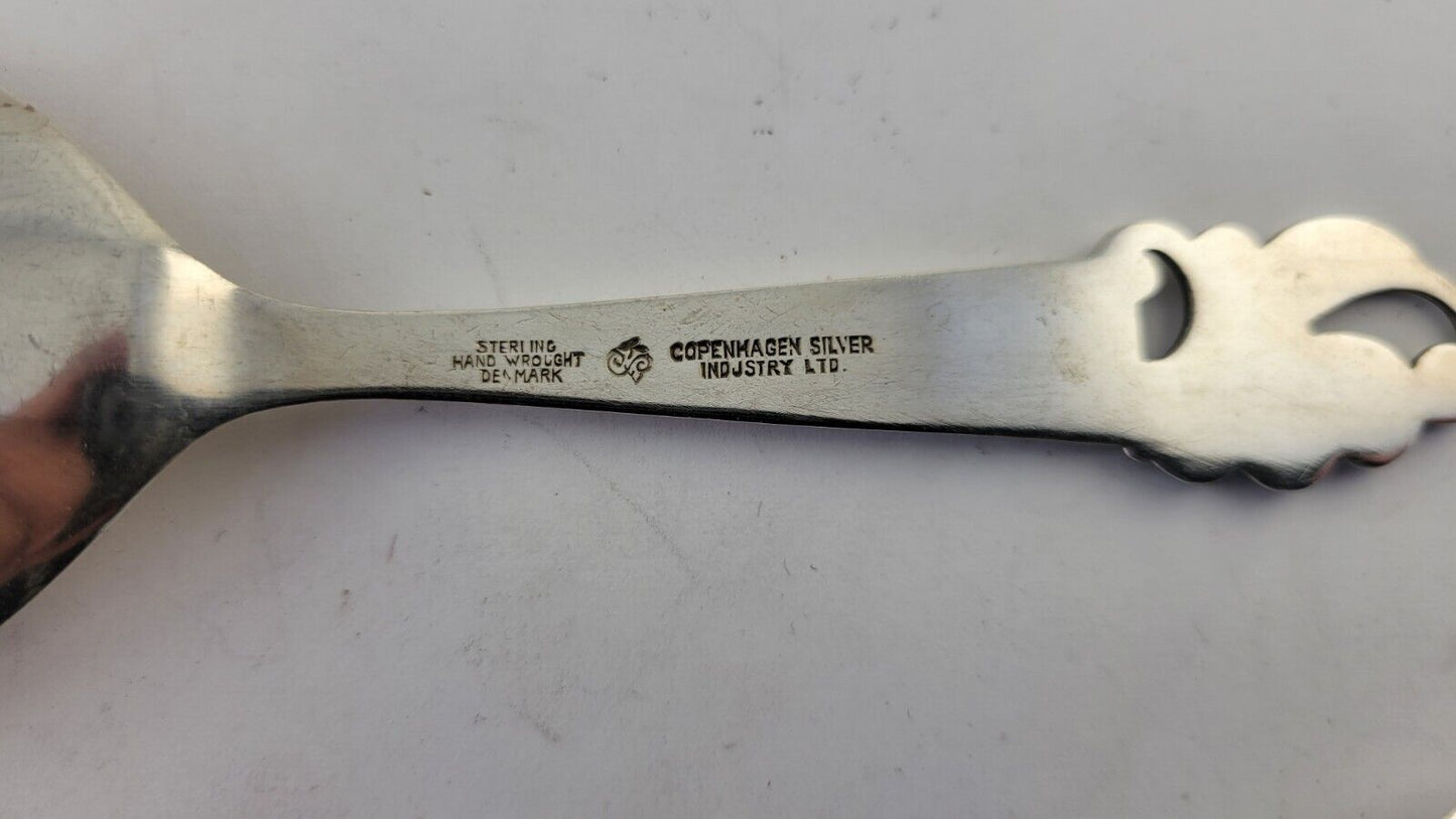 Vintage Copenhagen Sterling Silver Spoons 5 1/4" Denmark 1.3oz. Hand Wroght