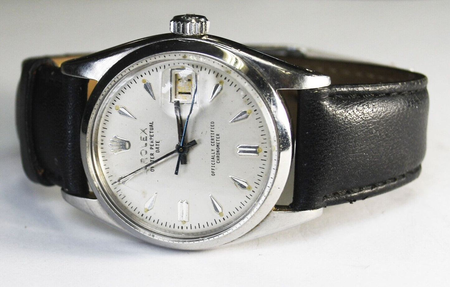 1959 Men's Rolex Date 6534 Wristwatch 1030 Automatic 34mm Stainless
