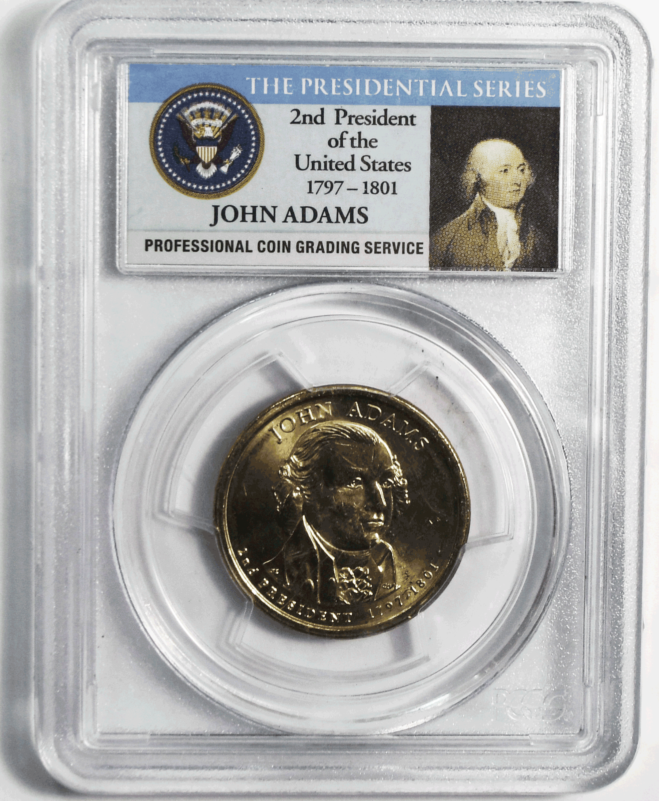 2007 D $1 United States Presidential Dollar John Adams PCGS MS64 First Day B
