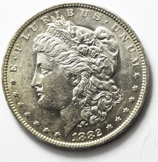 1882 O $1 Morgan Silver One Dollar US Coin New Orleans AU