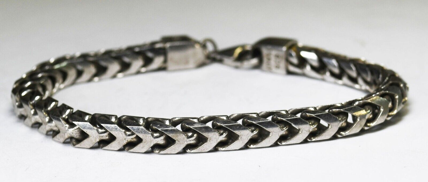 Sterling Silver Italy BS Franco Chain Bracelet 8mm 9"  47g