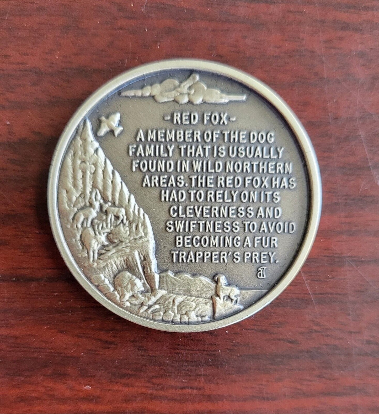 Longines Symphonette Sterling Red Fox Wildlife Series Medal 1.1oz Coin