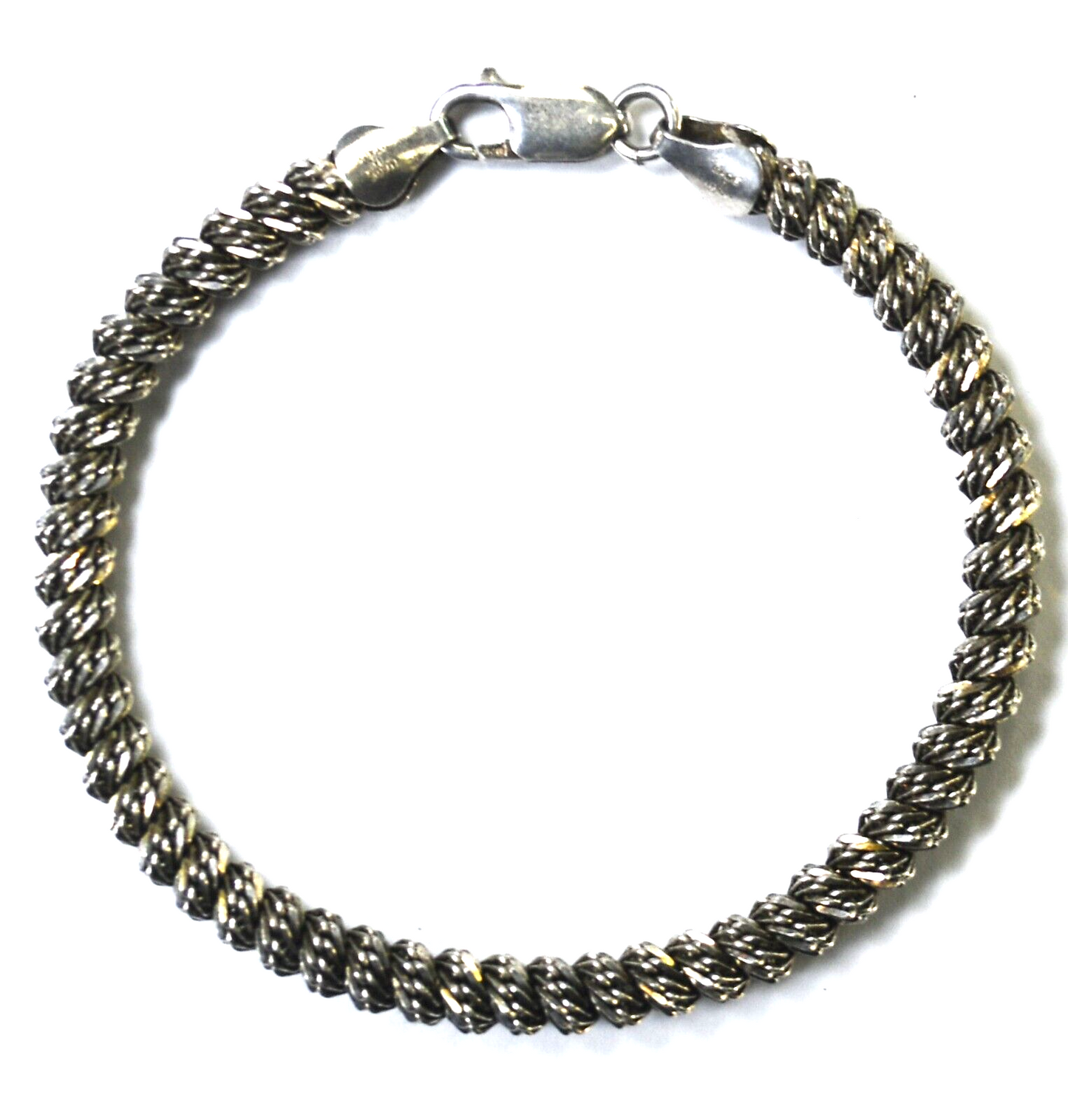 Sterling Silver Rope Twist Bracelet 5mm 7.5"