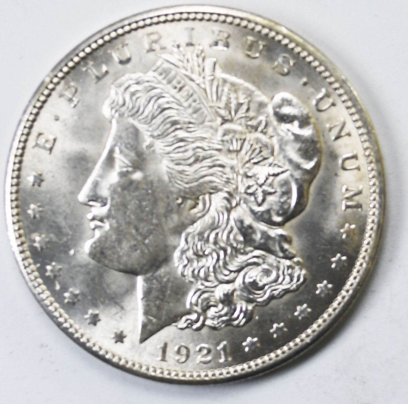 1921 $1 Morgan Silver One Dollar US Coin Pitted VAM 41B AU-Unc
