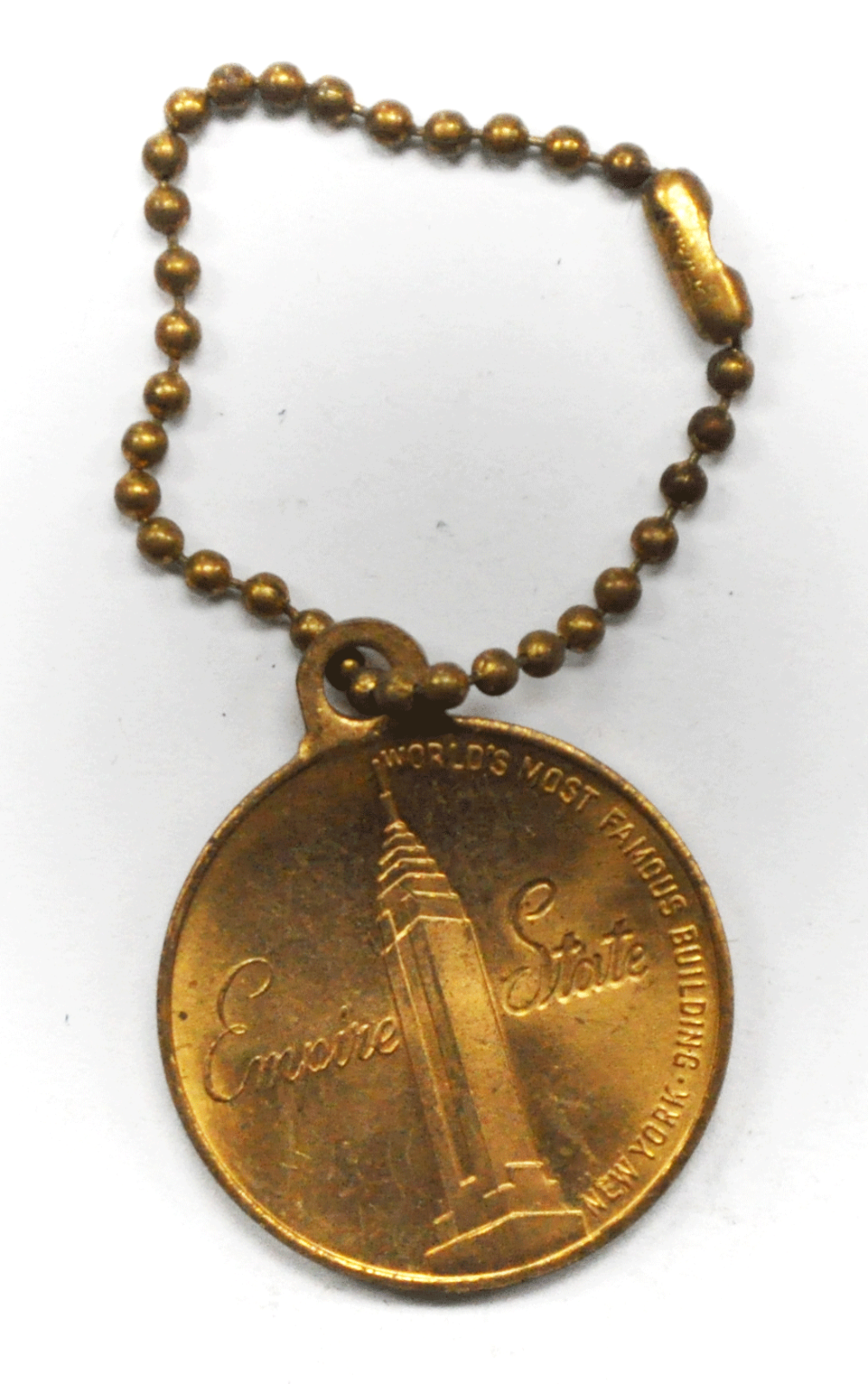 Vintage Empire State World's Most Famous Building Keychain 33mm
