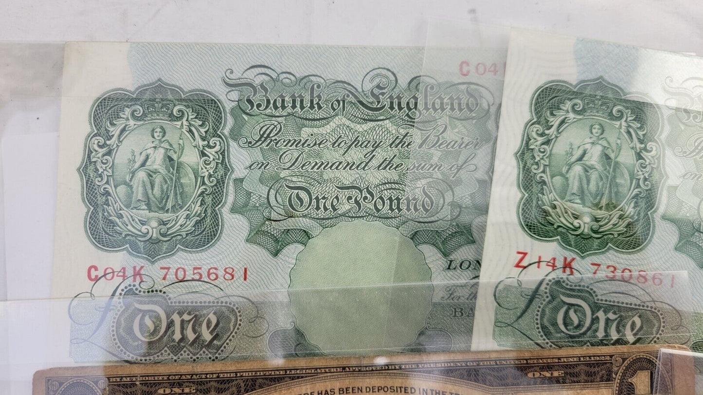 Circulated Lot of 6 Foreign Banknotes World Paper Money Currency