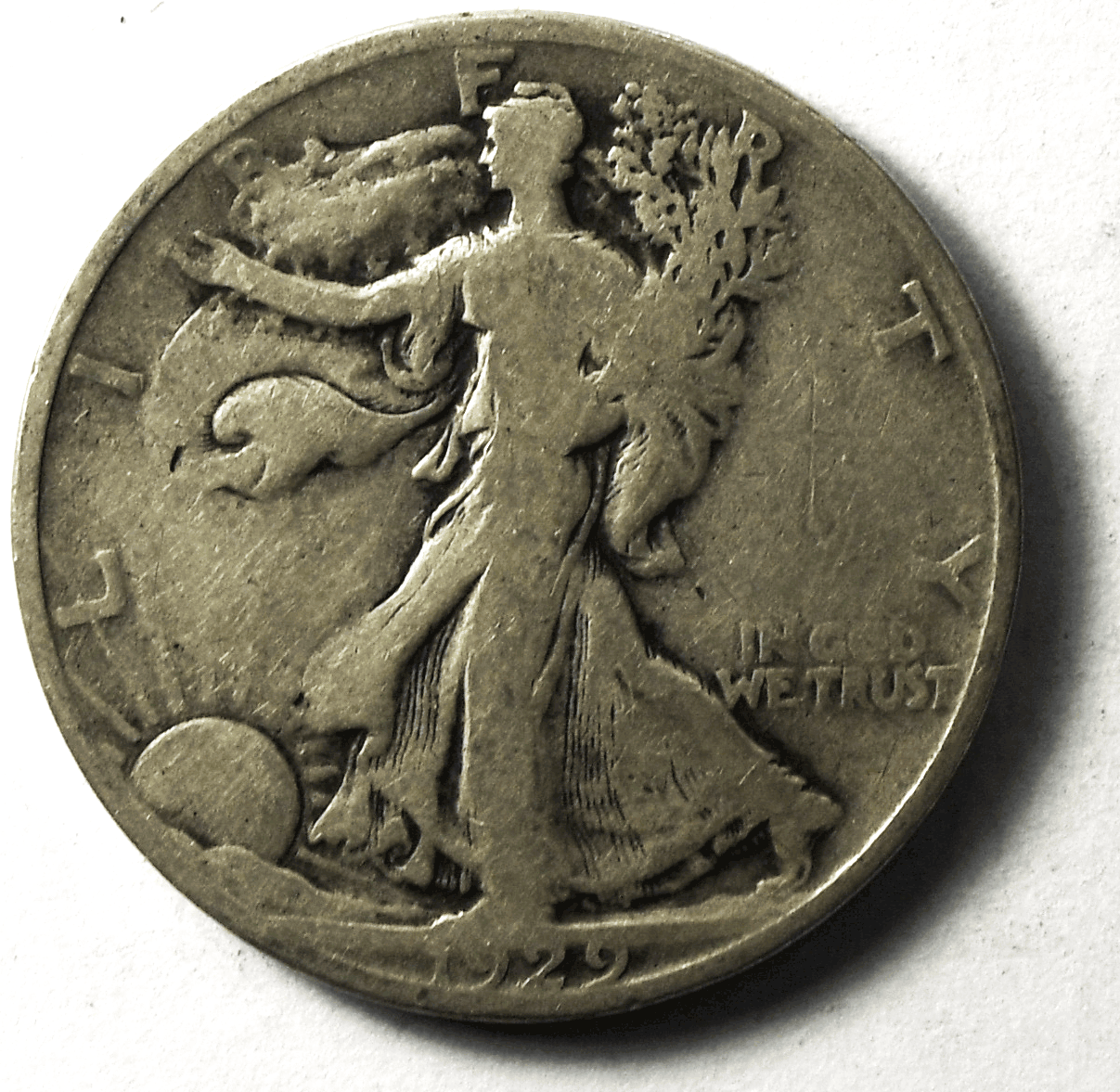 1929 S 50c Walking Half Dollar Silver Fifty Cents San Francisco