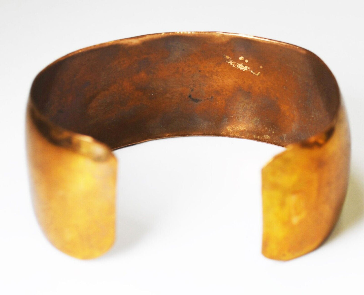 Copper Brass Mexico MOP Salamander Lizard Cuff Bracelet 24mm 6-3/4" Wrist