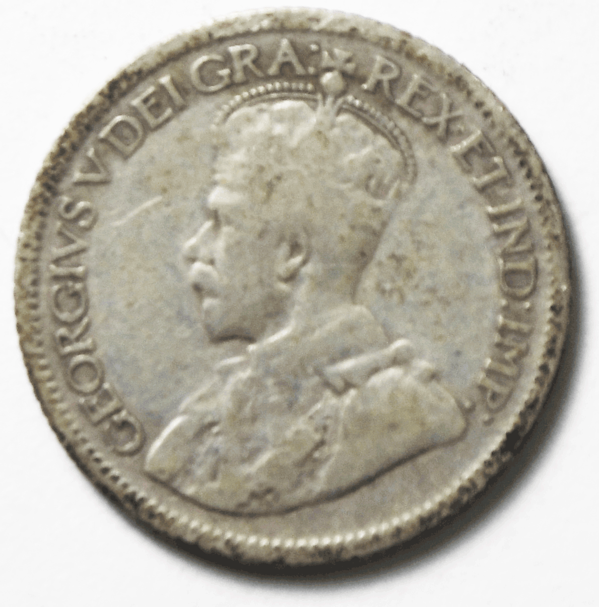 1933 Canada 10c Ten Cents Silver Coin Dime KM# 23a