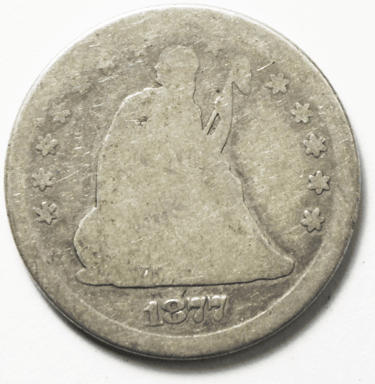 1877 25c Seated Liberty Silver Quarter Dollar Twenty Five Cents Philadelphia